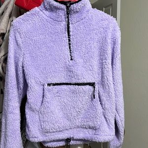 Purple fur hoodie